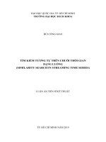 Tìm kiếm tương tự trên chuỗi thời gian dạng luồng = similarity search in streaming time series 