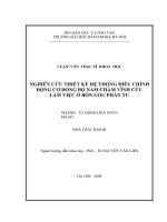 Nghiên cứu thiết kế hệ thống điều chỉnh động cơ đồng bộ kích từ nam châm vĩnh cửu làm việc ở bốn góc phần tư 