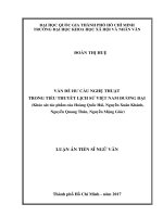 Vấn đề hư cấu nghệ thuật trong tiểu thuyết lịch sử việt nam đương đại 