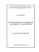 Tư tưởng đạo đức của khổng tử  đặc điểm và ý nghĩa lịch sử 