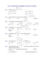 Câu hỏi trắc nghiệm hệ phương trình | Toán học, Lớp 10 - Ôn Luyện