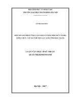 Một số giải pháp nâng cao chất lượng đội ngũ cán bộ, công chức cấp xã ở huyện lục nam, tỉnh bắc giang 