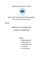 Phap luat ve hoat dong huy dong von va bao thanh toan