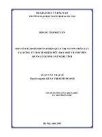 Một số giải pháp hoàn thiện quản trị nguồn nhân lực tại công ty trách nhiệm hữu hạn một thành viên quản lý đường sắt nghệ tĩnh 