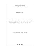 Nghiên cứu tổng hợp xúc tác co b trên chất mang mao quản trung bình để chuyển hóa khí tổng hợp thành phân đoạn diesel ở điều kiện áp suất thường, nhiệt độ thấp 