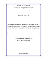 Một số biện pháp nhằm hoàn thiện công tác quản lý các dự án đầu tư xây dựng công trình của ban quản lý dự án đầu tư và xây dựng huyện mê linh, hà nội  