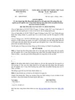 Mẫu quyết định thành lập hội đồng thẩm định hồ sơ cấp giấy phép tiếp cận nguồn gen nghiên cứu