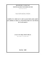 Nghiên cứu, thiết kế và chế tạo hệ thống điều khiển quá trình lưu điện của trạm phát điện sức gió thuộc đề tài kc 06 20cn 