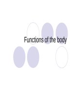 FUNCTIONS OF THE BODY ppt _ ANH VĂN (y dược)