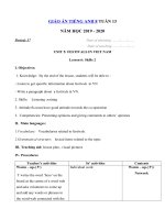 Tải Giáo án tiếng Anh lớp 8 Tuần 13 sách mới - Giáo án điện tử môn tiếng Anh 8 theo tuần