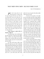 NCS. Võ Thị Kim Sa: Phát triển nông thôn-Bài toán nhiều ẩn số