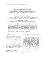 Quản trị công ty trong ngân hàng Nghiên cứu điển hình tại Ngân hàng Thương mại Cổ phần và Ngân hàng Thương mại Nhà nước
