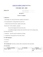 Tải Giáo án tiếng Anh lớp 8 Tuần 36 sách mới - Giáo án điện tử môn tiếng Anh 8 theo tuần