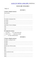 Tải Giáo án Tiếng Anh lớp 2 Tuần 14 sách ABC English 2 - Giáo án môn tiếng Anh lớp 2 theo tuần