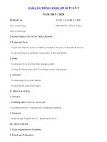 Tải Giáo án tiếng Anh lớp 10 Tuần 2 sách mới - Giáo án điện tử môn tiếng Anh 10 theo tuần