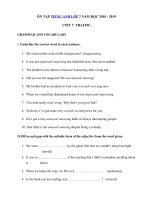 Tải Bài tập Tiếng Anh lớp 7 Unit 7 Traffic - Ôn tập Unit 7 môn Tiếng Anh lớp 7 chương trình mới