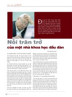 Nỗi trăn trở của một nhà khoa học đầu đàn