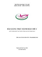 BÀI GIẢNG THỰC HÀNH BÀO CHẾ 2