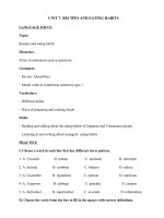 Tải Bài tập nâng cao tiếng Anh lớp 9 Unit 7 Recipes And Eating Habits - Tiếng Anh 9 Unit 7 Recipes and Eating habits| Bài tập Unit 7 SGK tiếng Anh 9 có đáp án