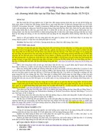 Nghiên cứu và đề xuất giải pháp xây dựng Quy trình đảm bảo chất lượng các chương trình đào tạo tại Đại học Huế theo tiêu chuẩn AUN-QA