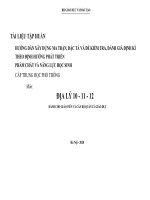 ĐỊA LÝ 10   11  12 xây DỰNG MA TRẬN đề THEO HƯỚNG đổi mới