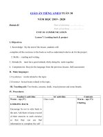 Tải Giáo án tiếng Anh lớp 8 Tuần 30 sách mới - Giáo án điện tử môn tiếng Anh 8 theo tuần