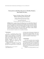 Ecosystems and Their Services in Da Bac District,  Hoa Binh Province