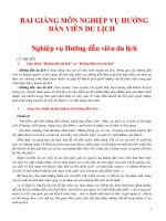 Môn Nghiệp Vụ Hướng Dẫn Du lịch