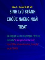 SINH lý BỆNH nội TIẾT ppt _ SLB và MD (slide nhìn biến dạng, tải về đẹp lung linh)