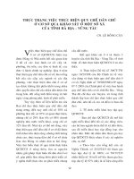 ThS. Lê Hồng Cậy : Thực trạng việc thực hiện quy chế dân chủ ở cơ sở qua khảo sát ở một số xã của tỉ