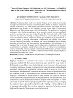 Factors Affecting Employee Job Satisfaction And Job Performance – An Empirical Study In The Fields Of Informatics, Electronics And Telecommunication In Ho Chi Minh City
