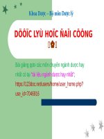 DƯỢC lý học đại CƯƠNG ppt _ DƯỢC LÝ (y) (slide nhìn biến dạng, tải về đẹp lung linh)