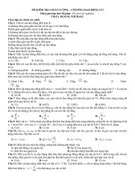 Đề kiểm tra chất lượng về dao động cơ môn vật lý lớp 12 của thầy hoàng michael | Lớp 12, Vật lý - Ôn Luyện