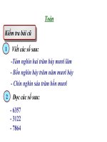 Toán 3 - tuần 19 - Các số có 4 chữ số (tiếp theo)