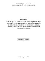 Tài liệu Tập huấn cán bộ quản lý, giảng viên giảng dạy môn học Giáo dục quốc phòng và an ninh các trường cao đẳng sư phạm, cơ sở giáo dục đại học, trung tâm giáo dục quốc phòng và
