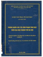 Phòng ngừa các tội xâm phạm tình dục trên địa bàn thành phố hà nội  