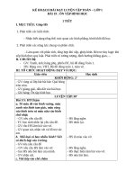 KẾ HOẠCH BÀI DẠY LUYỆN TẬP TOÁN LỚP 1 TUẦN 19