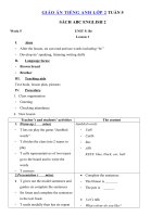 Tải Giáo án Tiếng Anh lớp 2 Tuần 5 sách ABC English 2 - Giáo án môn tiếng Anh lớp 2 theo tuần