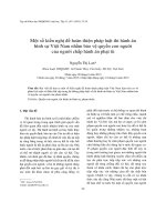 Một số kiến nghị để hoàn thiện pháp luật thi hành án hình sự Việt Nam nhằm bảo vệ quyền con người của người chấp hành án phạt tù