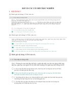 ĐÁP án các câu hỏi TRẮC NGHIÊM  tự LUẬN MODUN 2 