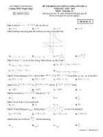 Đề thi KSCL Toán 12 lần 4 năm 2018 – 2019 trường Nông Cống 2 – Thanh Hóa | Toán học, Đề thi đại học - Ôn Luyện