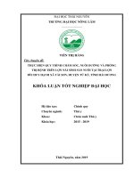 Thực hiện quy trình chăm sóc nuôi dưỡng và phòng trị bệnh trên lợn nái sinh sản nuôi tại trại lợn bùi huy hạnh, xã tái sơn, huyện tứ kỳ, tỉnh hải dương 