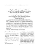 Ứng dụng GIS và phương pháp phân tích  thứ bậc (AHP) thành lập bản đồ nguy cơ trượt lở  huyện Xín Mần, tỉnh Hà Giang, Việt Nam