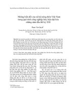 Những biến đổi của xã hội nông thôn Việt Nam trong quá trình công nghiệp hóa, hiện đại hóa  những năm đầu thế kỷ XXI