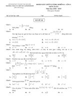 Đề khảo sát Toán 12 năm 2018 – 2019 trường MV Lômônôxốp – Hà Nội lần 5 | Toán học, Lớp 12 - Ôn Luyện