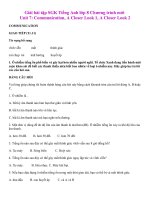 Tải Giải bài tập SGK Tiếng Anh lớp 8 Chương trình mới Unit 7: Communication, A Closer Look 1, A Closer Look 2 - Để học tốt Tiếng Anh 8 Thí điểm Unit 7: POLLUTION