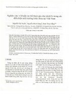 Nghiên cứu vi khuẩn ưu thế tham gia chu trình Fe trong các điều kiện môi trường khác nhau tại Việt Nam