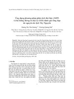 Ứng dụng phương pháp phân tích thứ bậc (AHP)  và hệ thống thông tin địa lý (GIS) đánh giá tổng hợp tài nguyên du lịch Tây Nguyên