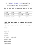 Tải Bài tập Unit 6 lớp 9 Viet Nam Then and Now - Tiếng Anh lớp 9 Unit 6 Viet Nam Then and Now| Bài tập Unit 6 SGK tiếng Anh 9 có đáp án