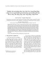 Nghiên cứu mô phỏng thủy văn, thủy lực vùng đồng bằng sông Cửu Long để đánh giá ảnh hưởng của hệ thống đê bao  đến sự thay đổi dòng chảy mặt vùng Đồng Tháp Mười